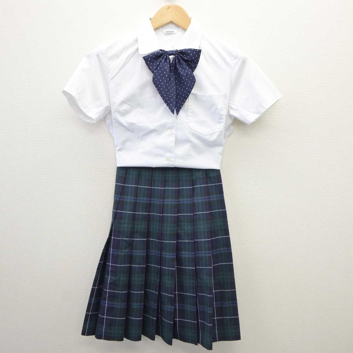 【中古】福岡県 福岡第一高等学校 女子制服 3点 (シャツ・スカート) sf035631