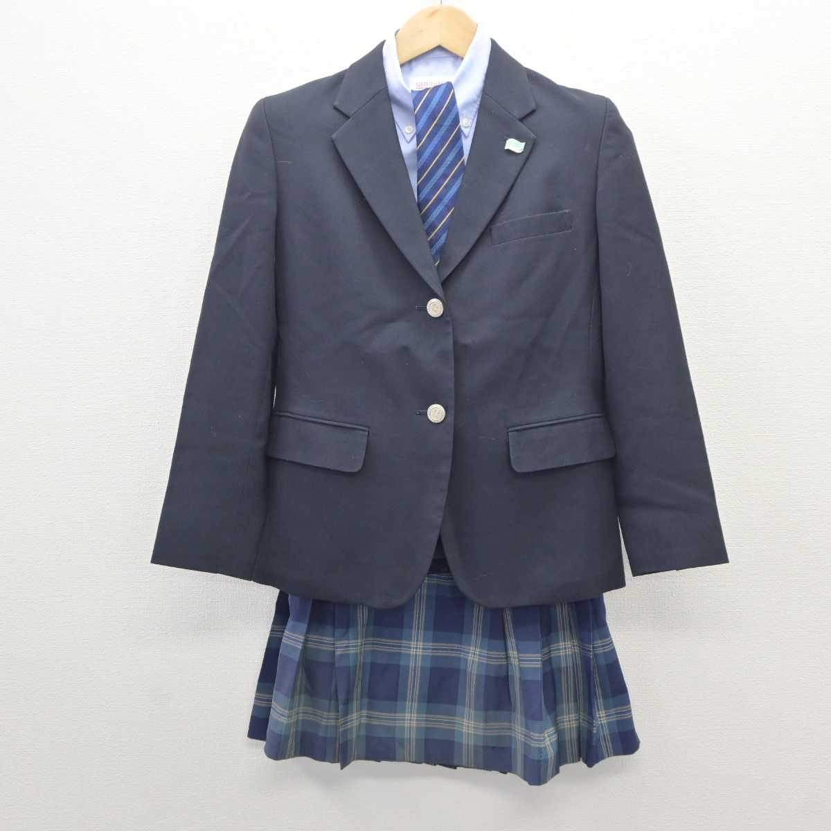 【中古】神奈川県 横浜清陵高等学校 女子制服 6点 (ブレザー・シャツ・スカート) sf035643