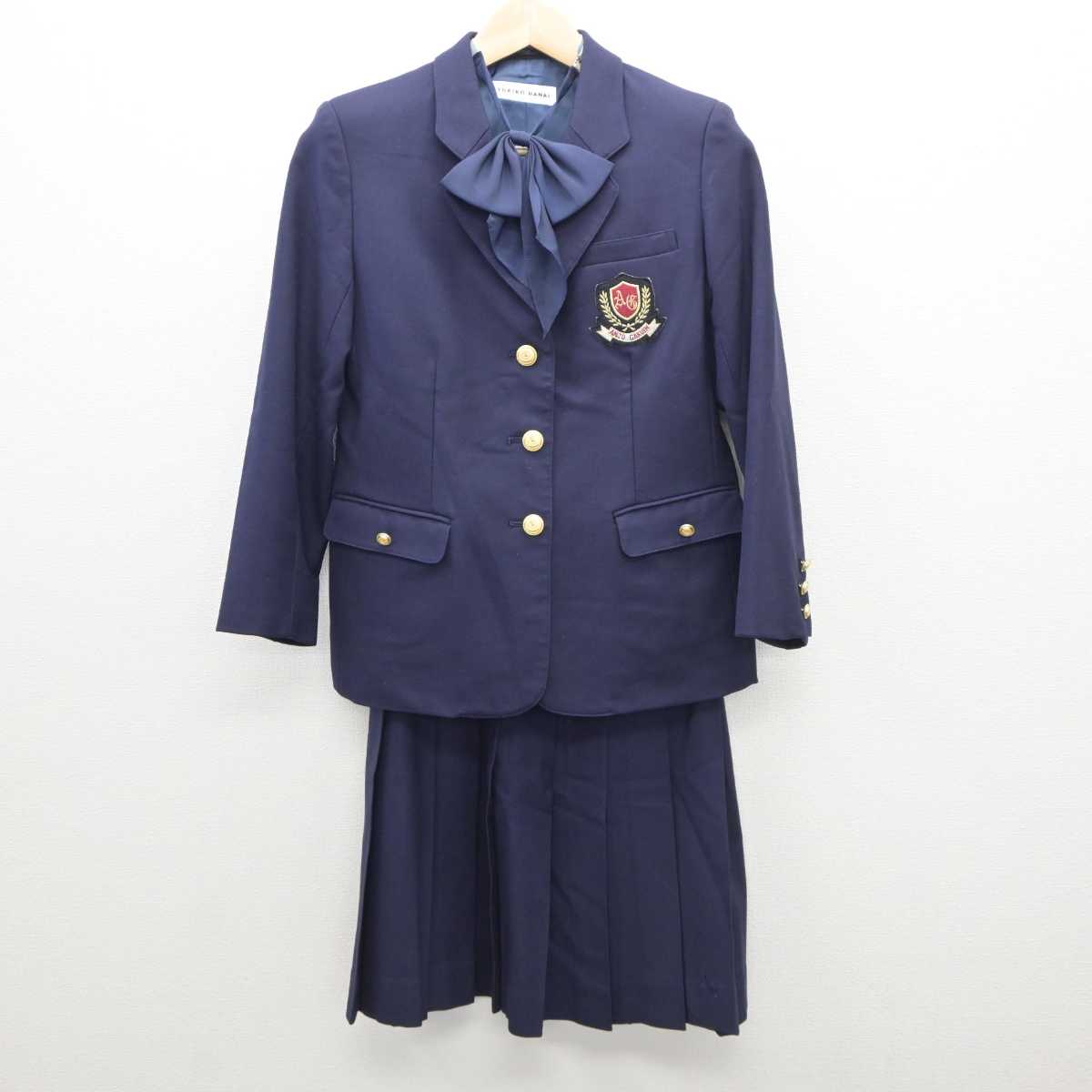 中古】愛知県 安城学園高等学校 女子制服 4点 (ブレザー・ニット 