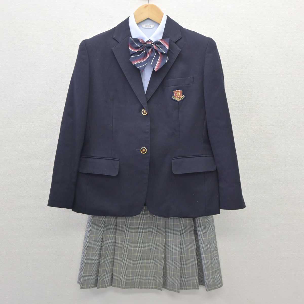 【中古】神奈川県 川崎高等学校 女子制服 4点 (ブレザー・シャツ・スカート) sf035883