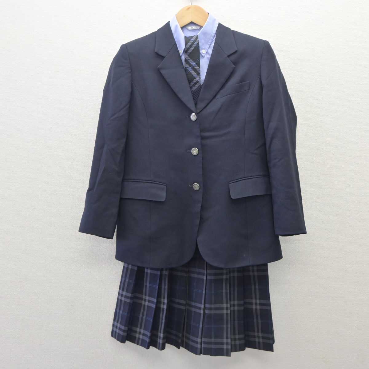 【中古】神奈川県 橘学苑高等学校 女子制服 5点 (ブレザー・ニット・シャツ・セーラー服) sf035980