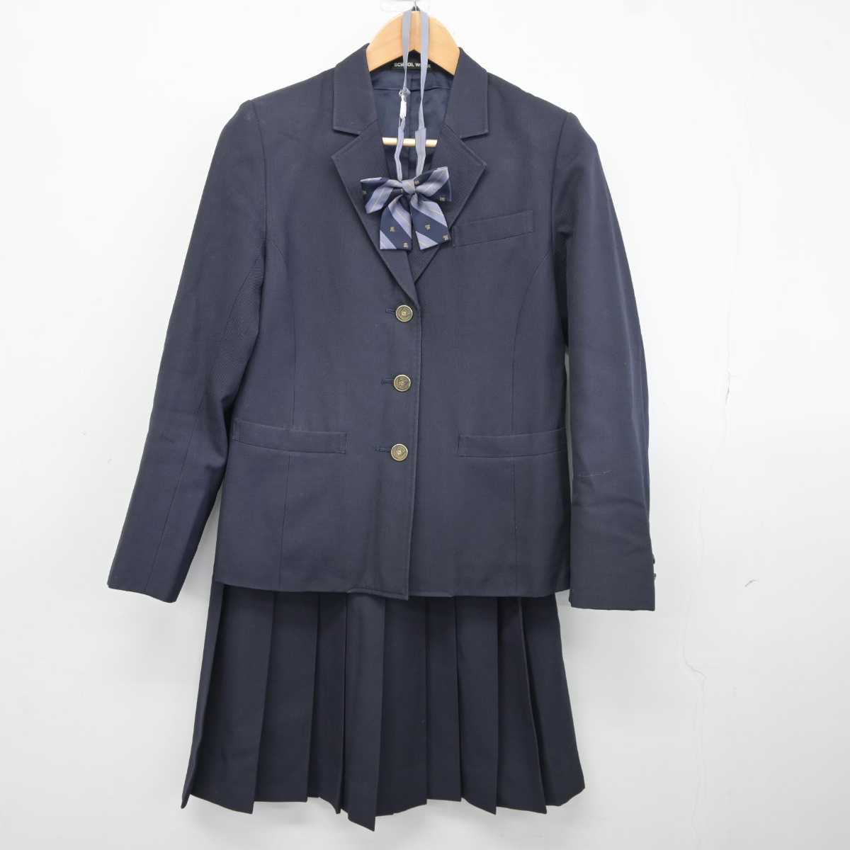 中古】東京都 瑞穂農芸高等学校 女子制服 4点 (ブレザー・ベスト