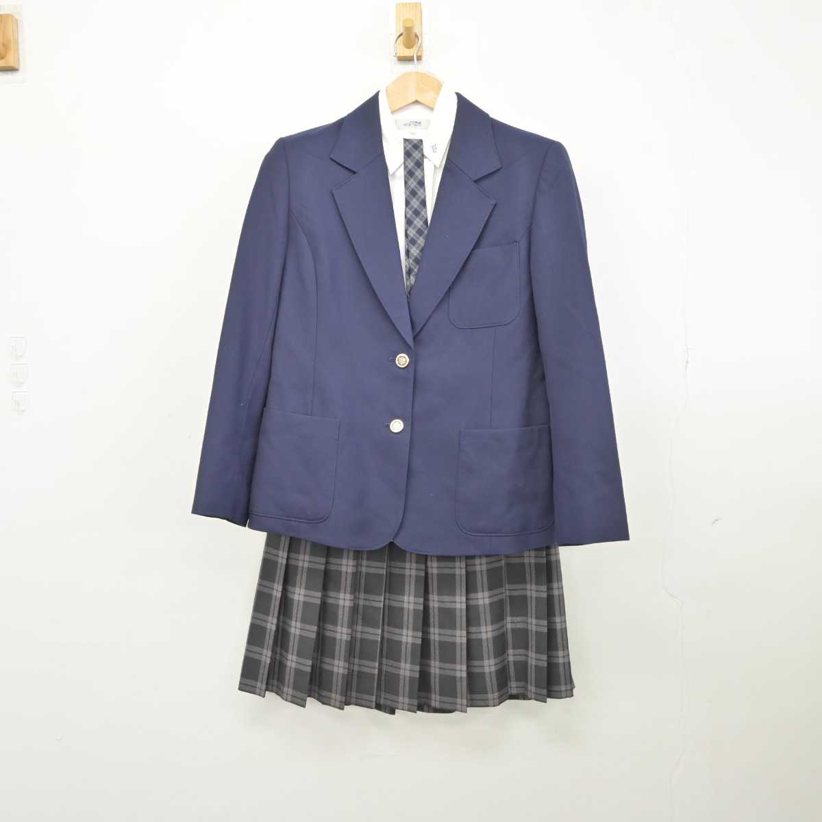 中古】広島県 安古市高等学校 女子制服 4点 (ブレザー・シャツ ...