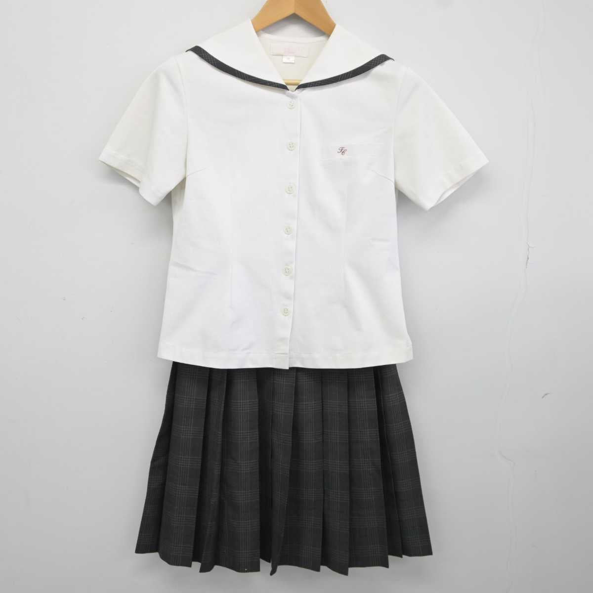 【中古】富山県 高岡商業高等学校 女子制服 4点 (セーラー服・スカート) sf040073