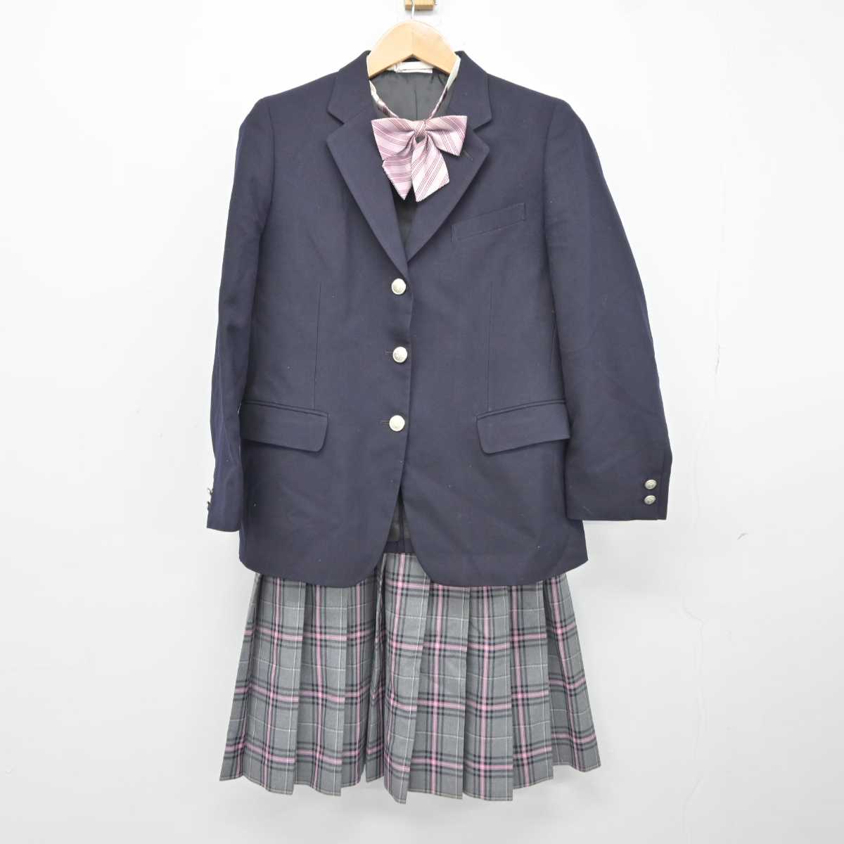 中古】 クラーク記念国際高等学校 女子制服 4点 (ブレザー