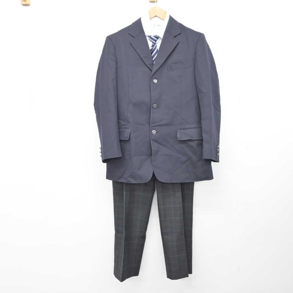 真和高校 冬用 制服 美品 スラックス ブレザー ネクタイ