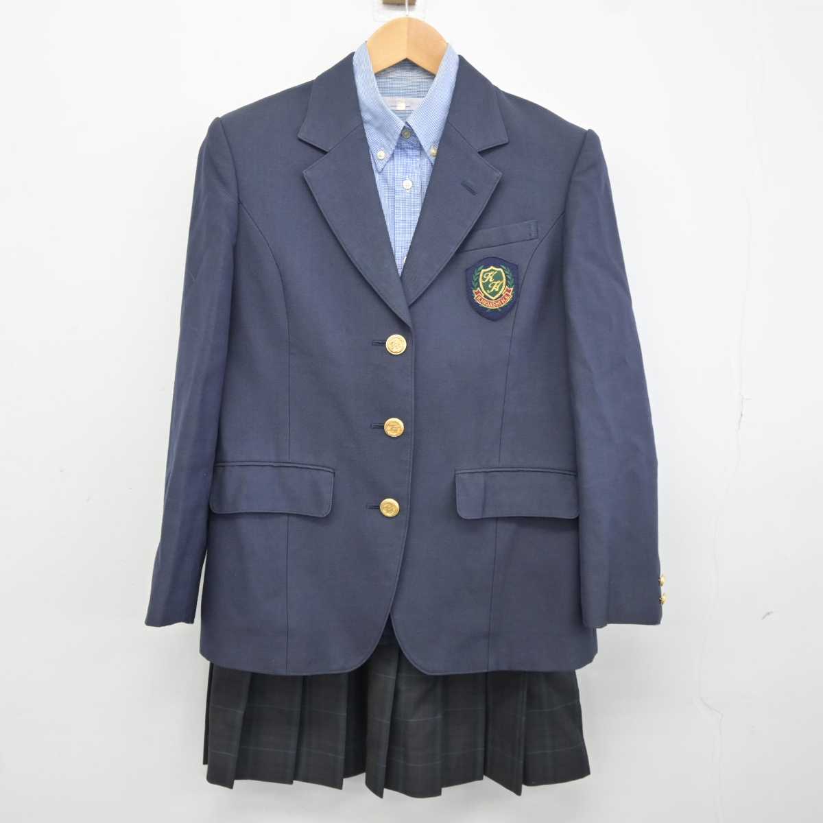 20-60代からのファッション通販  中古】福島県 郡山東高等学校 女子制服 3点 (ブレザー・シャツ 学生服