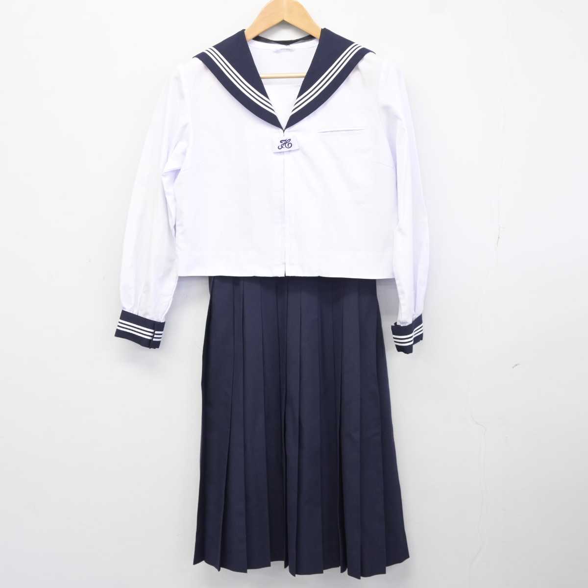 A347/L(中古)埼玉県 和光市立大和中学校 女子制服3点 /165A