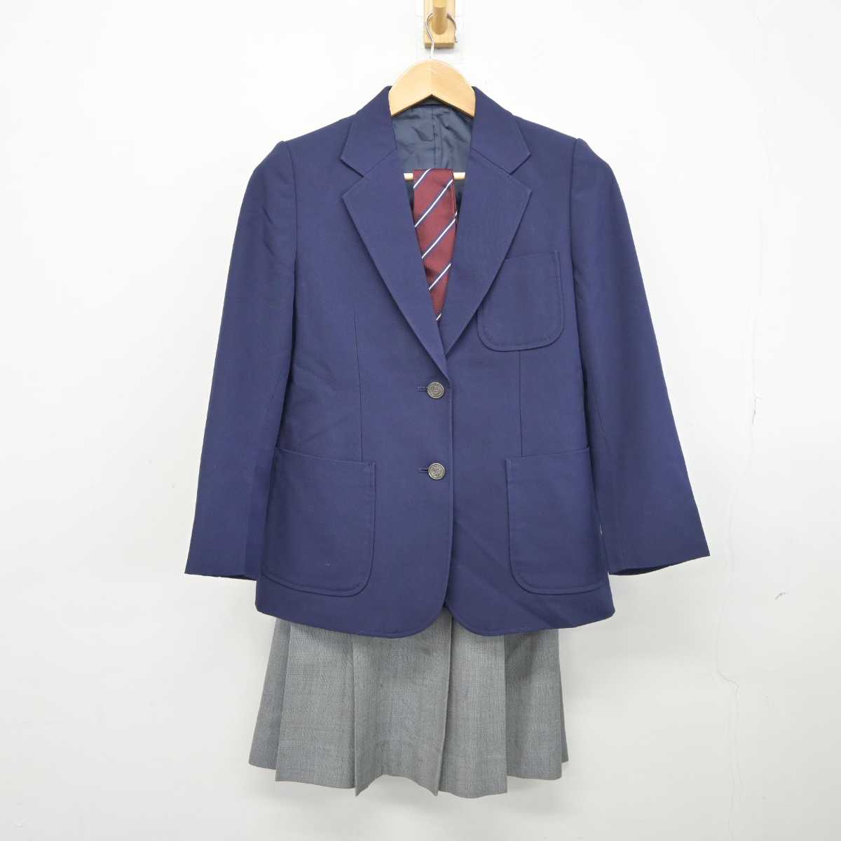 【中古】東京都 南葛西第二中学校 女子制服 4点 (ブレザー・ベスト・スカート) sf040494