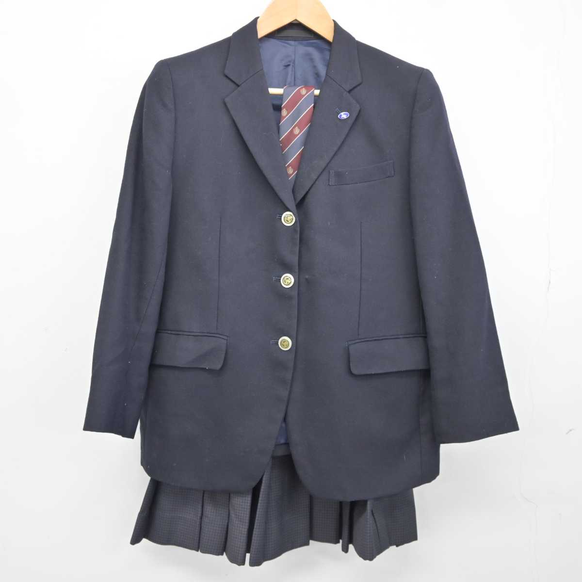 売る221-43 ブレザー スカート 制服 昭和 レトロ ヴィンテージ コスプレ 学生服