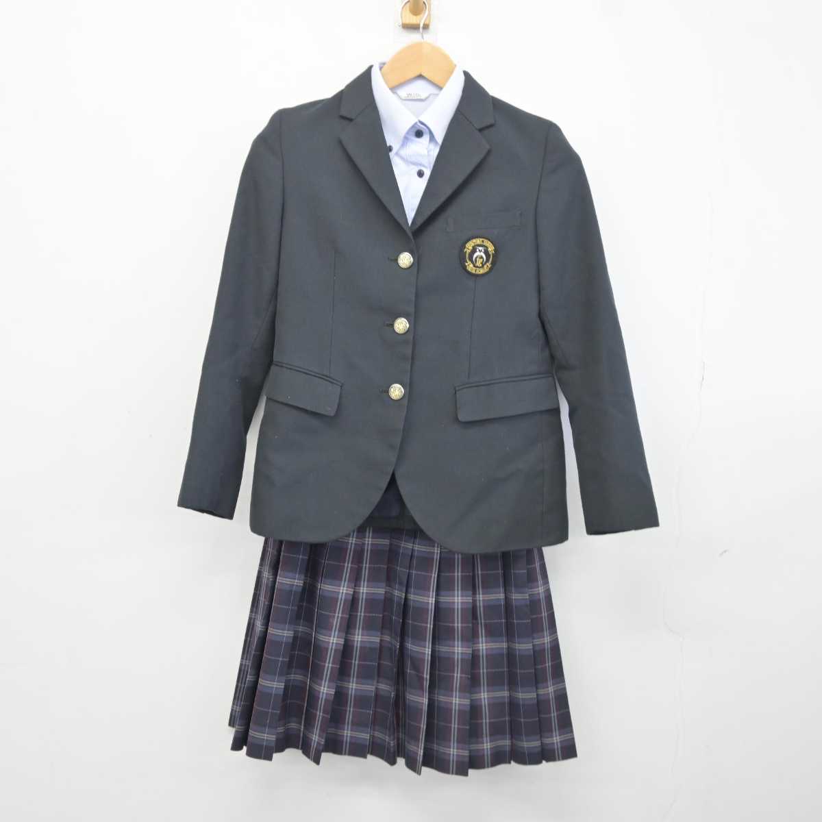 【中古】大分県 福徳学院高等学校 女子制服 4点 (ブレザー・シャツ・スカート) sf040851