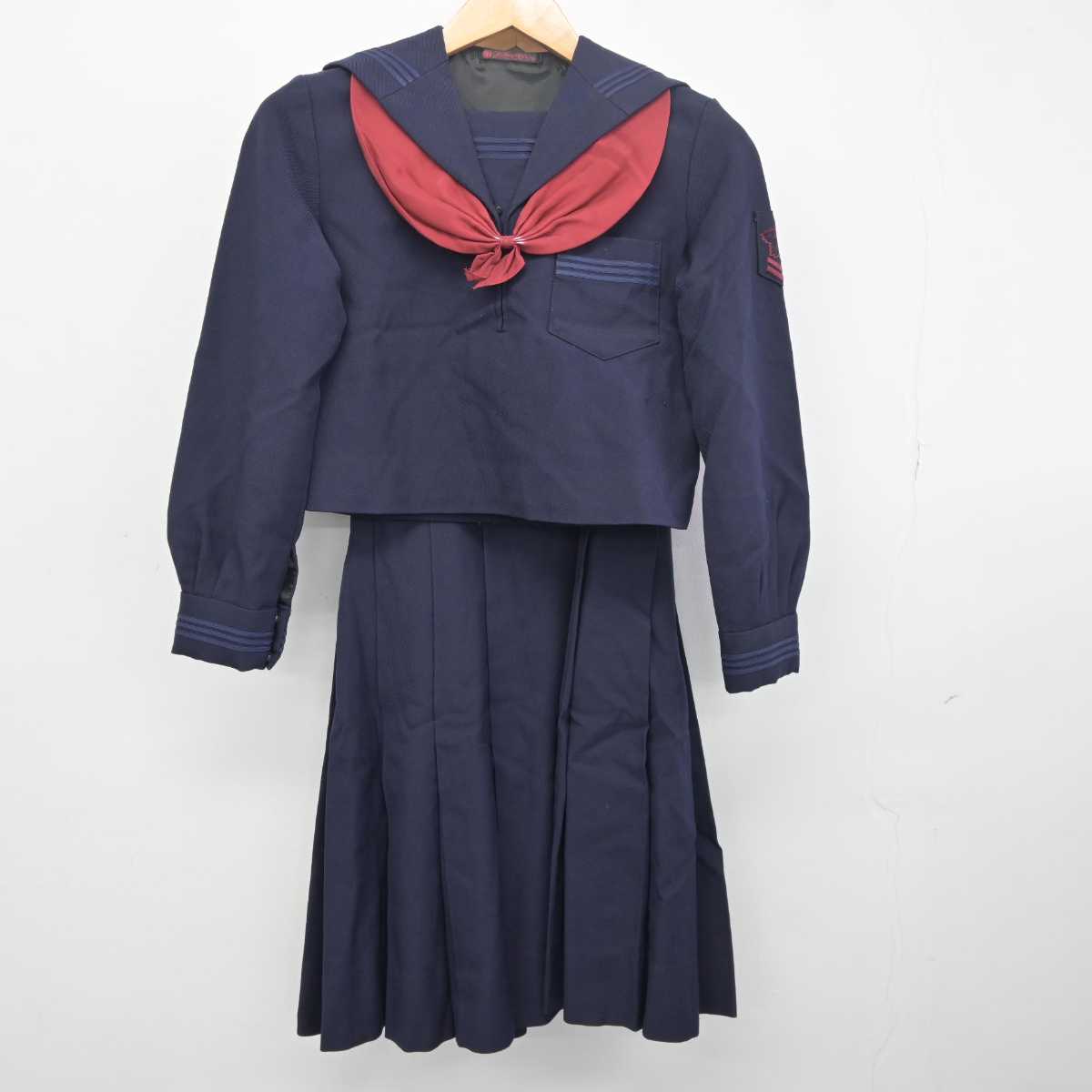 中古】山梨県 山梨英和中学校 女子制服 3点 (セーラー服
