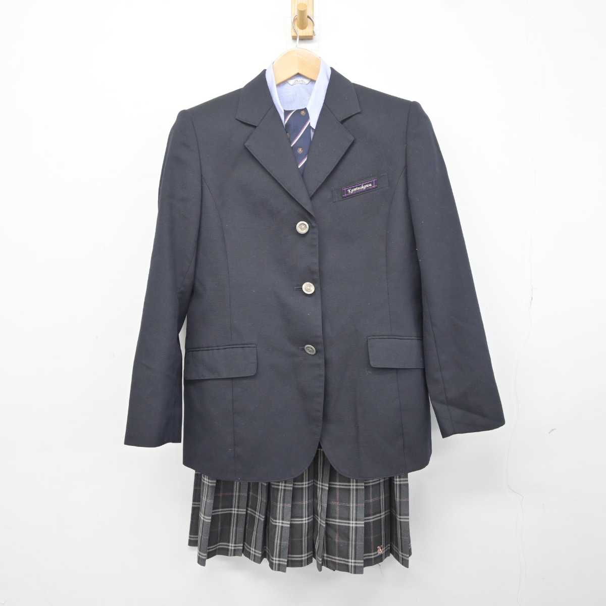 中古】栃木県 上三川高等学校 女子制服 4点 (ブレザー・シャツ