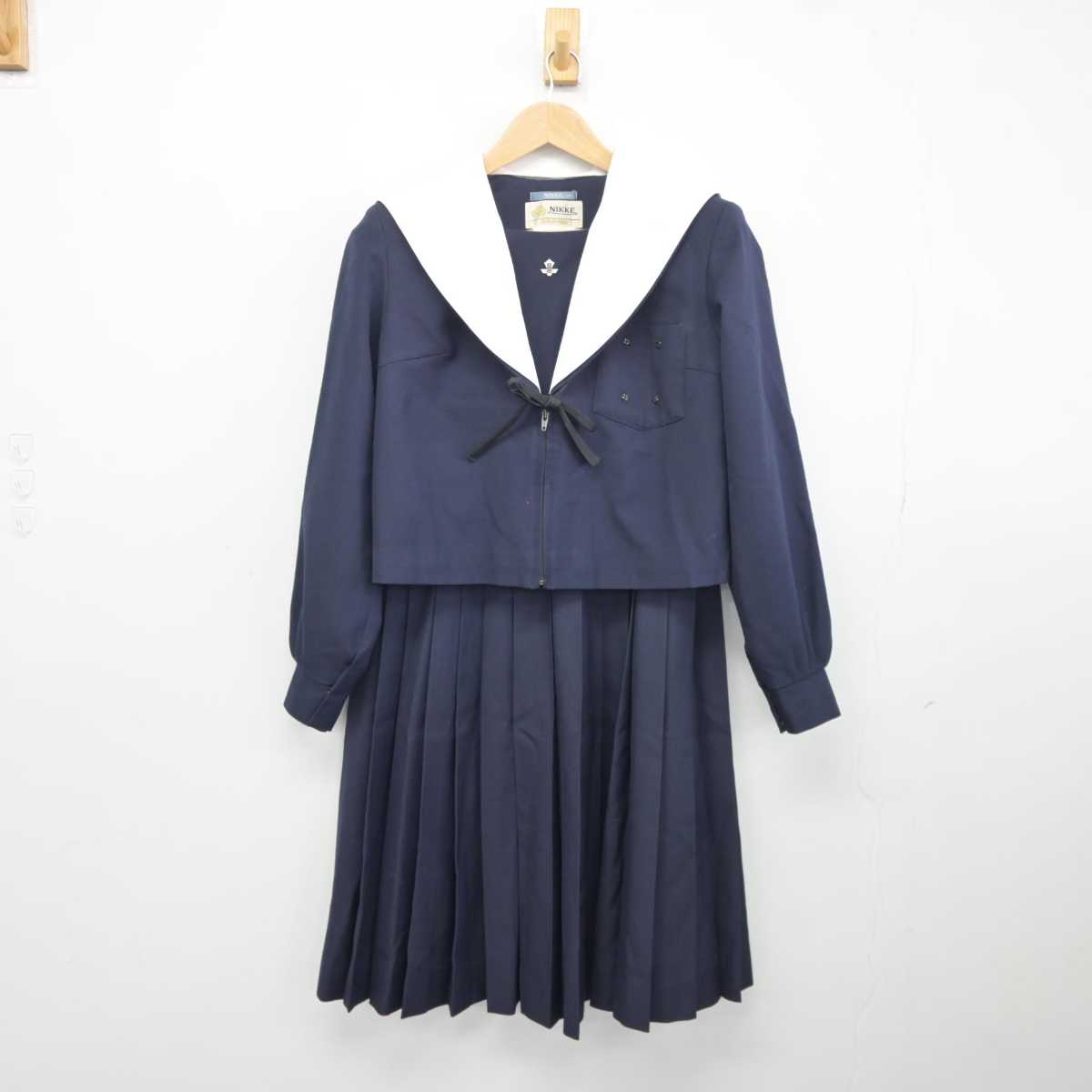 中古】愛知県 名古屋市立昭和橋中学校 女子制服 3点 (セーラー服