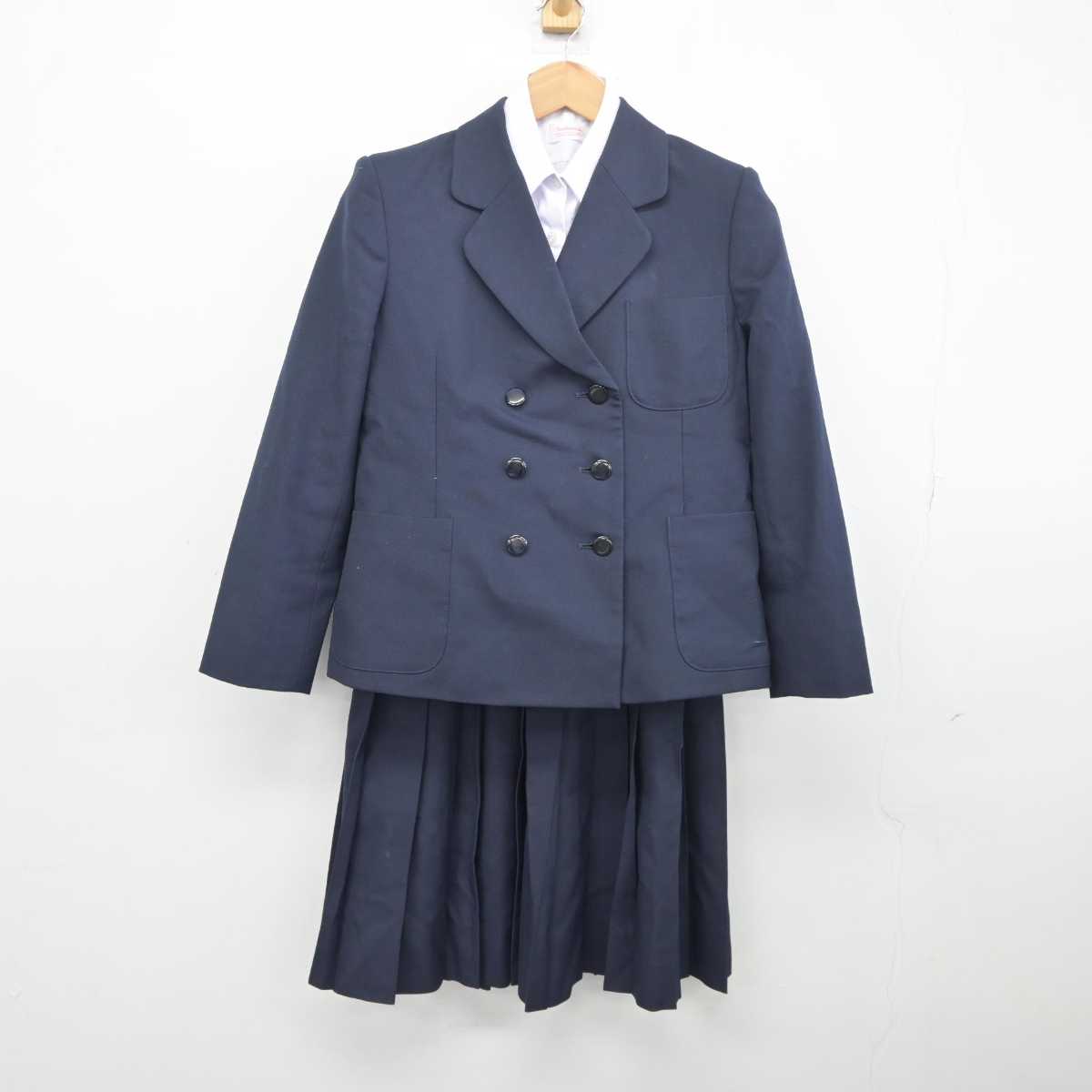 【中古】埼玉県 馬宮中学校 女子制服 4点 (ブレザー・ベスト・シャツ・スカート) sf041585