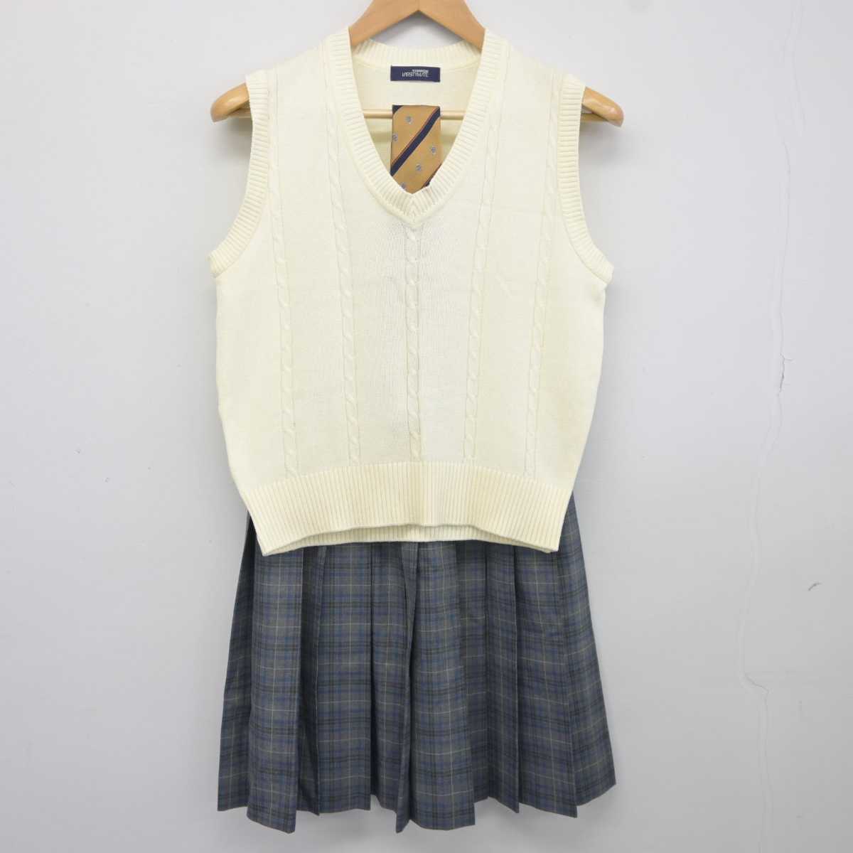 中古】東京都 東海大学付属高輪台高等学校 女子制服 3点 (ニットベスト・スカート) sf041672 | 中古制服通販パレイド