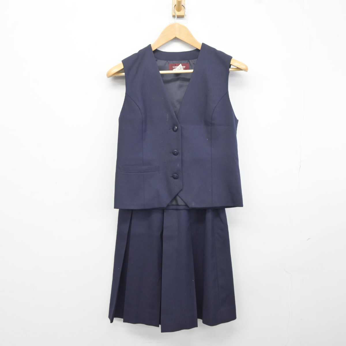 中古】鹿児島県 指宿商業高等学校 女子制服 2点 (ベスト・スカート) sf041862 | 中古制服通販パレイド