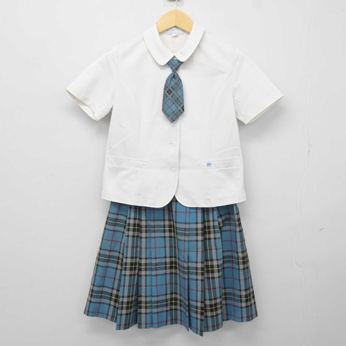 【中古】熊本県 熊本マリスト学園高等学校 女子制服 3点 (シャツ・スカート) sf042002