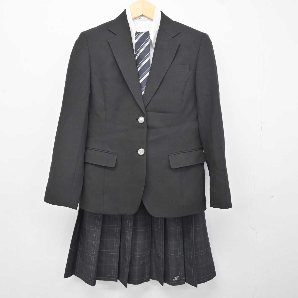 中古】京都府 東宇治高等学校 女子制服 4点 (ブレザー・シャツ