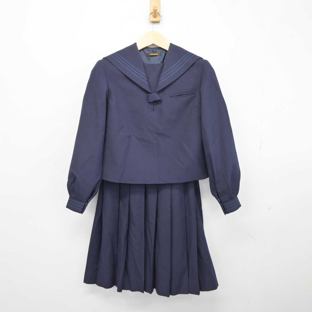 【中古】群馬県 塚沢中学校 女子制服 2点 (セーラー服・スカート) sf042525