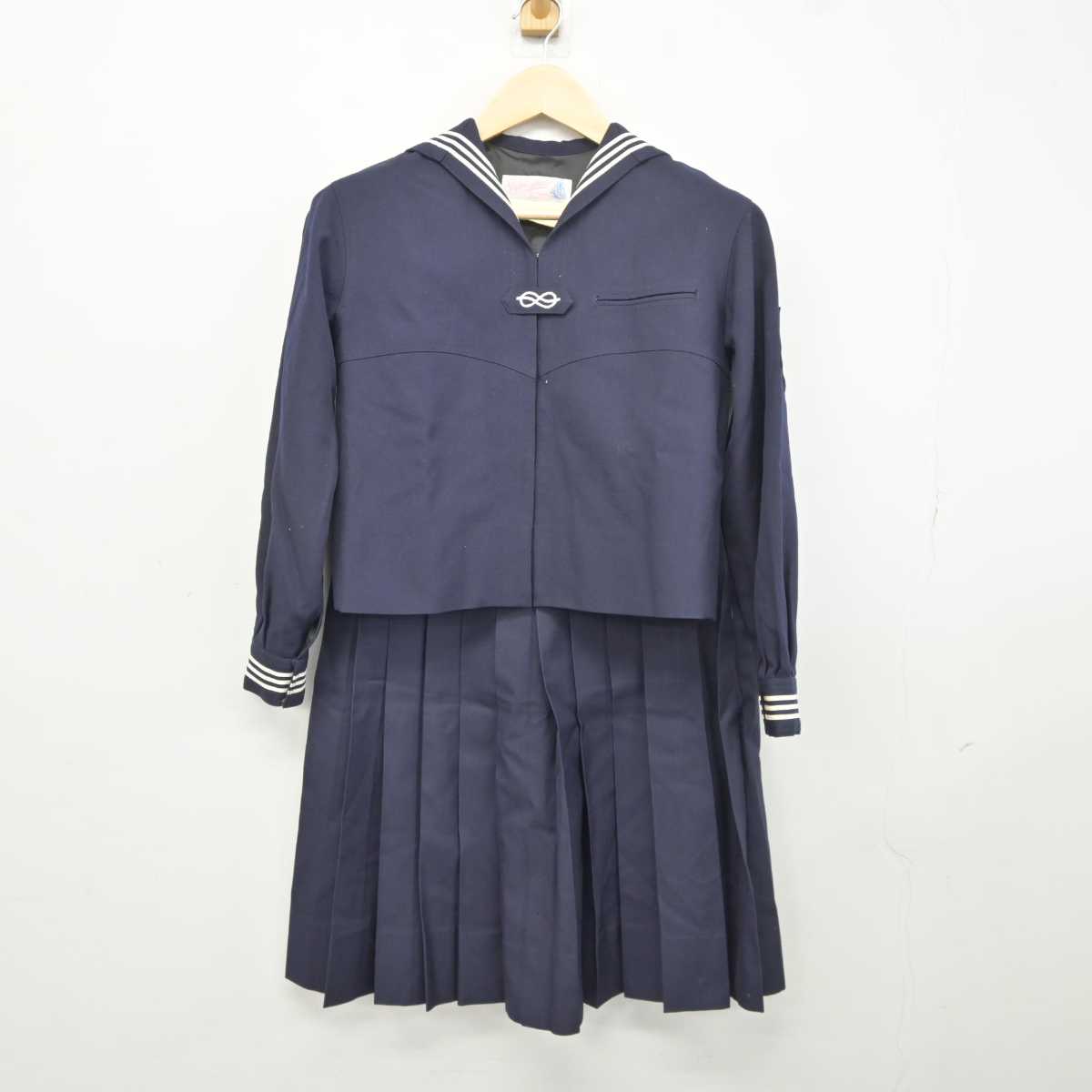 中古】神奈川県 森村学園高等部 女子制服 2点 (セーラー服・スカート