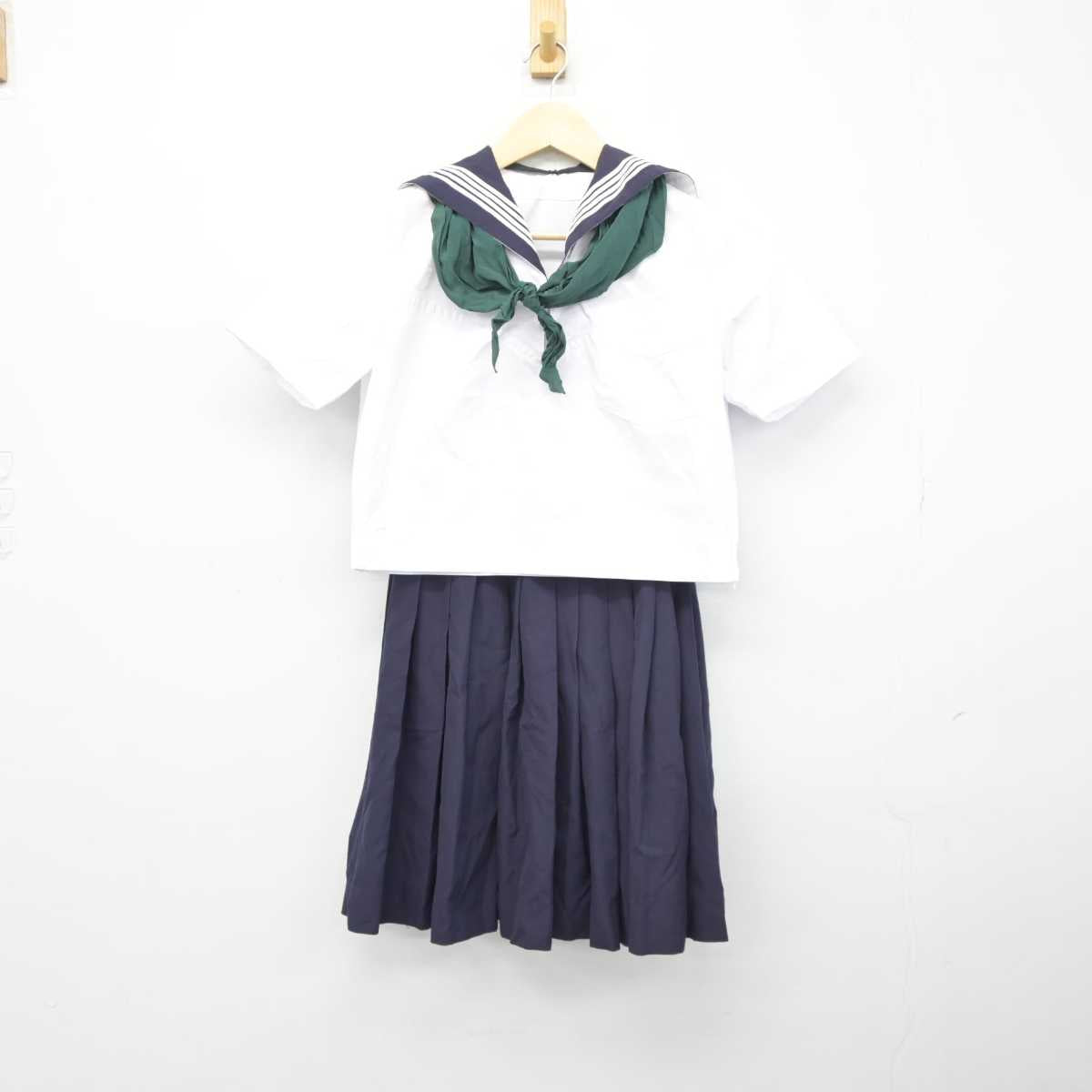 【中古】宮城県 常盤木学園高等学校 女子制服 3点 (セーラー服・スカート) sf042570