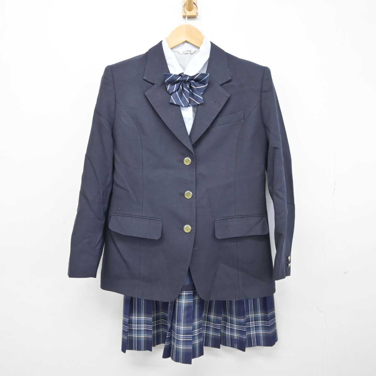 【中古】愛知県 南陽高等学校 女子制服 5点 (ブレザー・ニット・シャツ・スカート) sf042612