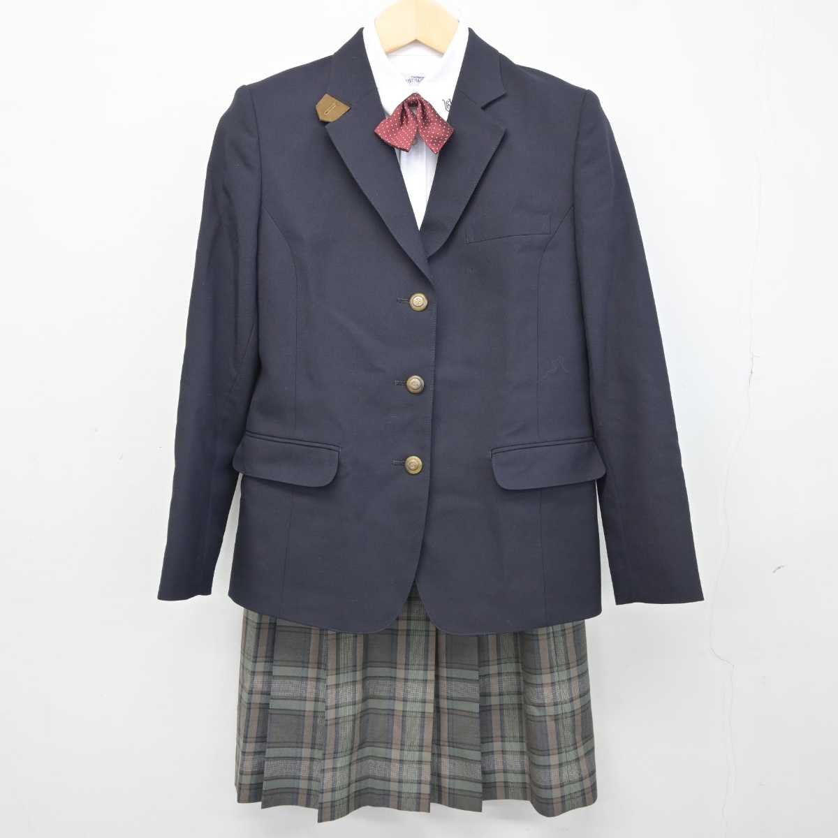 【中古】沖縄県 浦添商業高等学校 女子制服 4点 (ブレザー・シャツ・スカート) sf042759