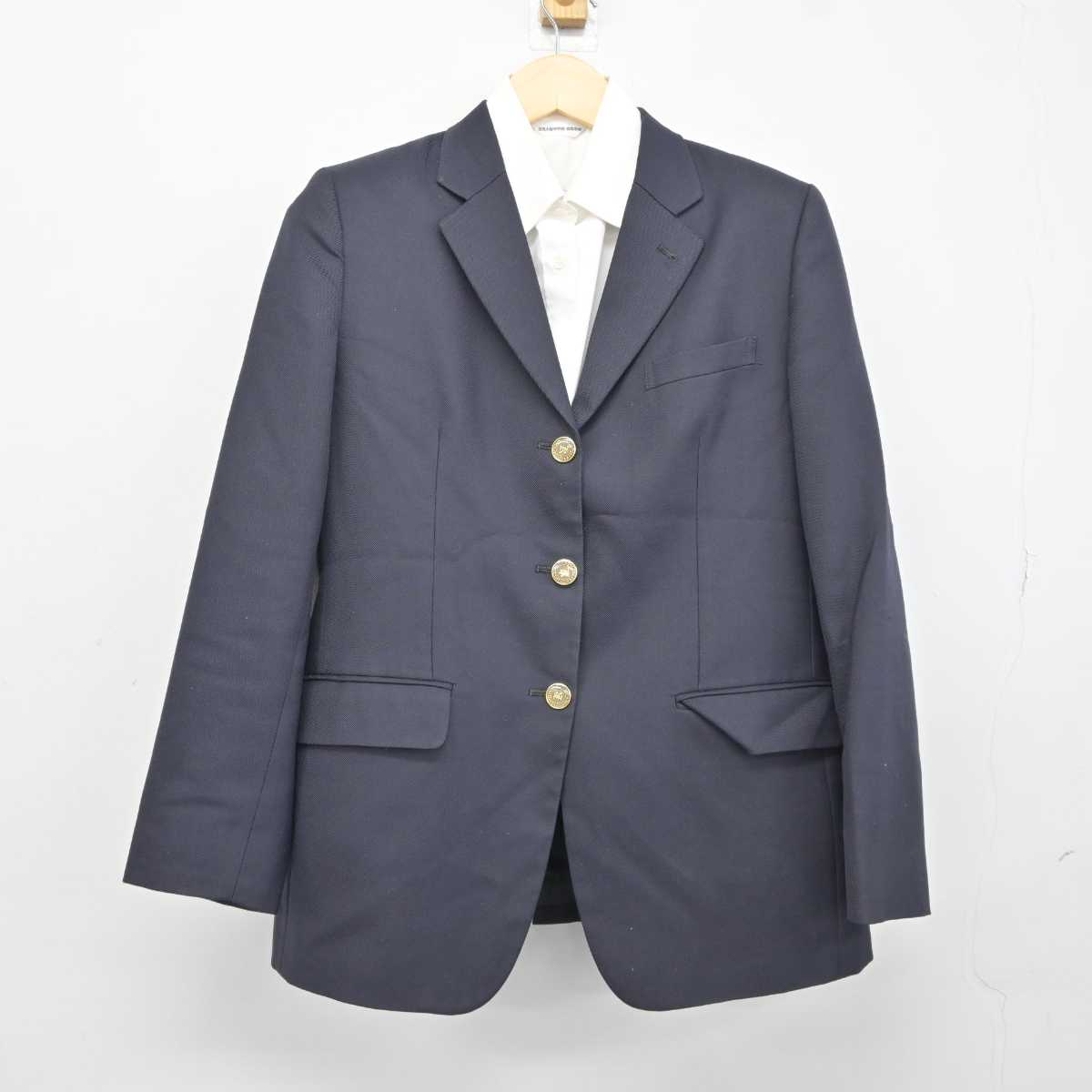 【中古】大阪府 金光大阪高等学校 女子制服 3点 (ブレザー・シャツ・ニット) sf042885