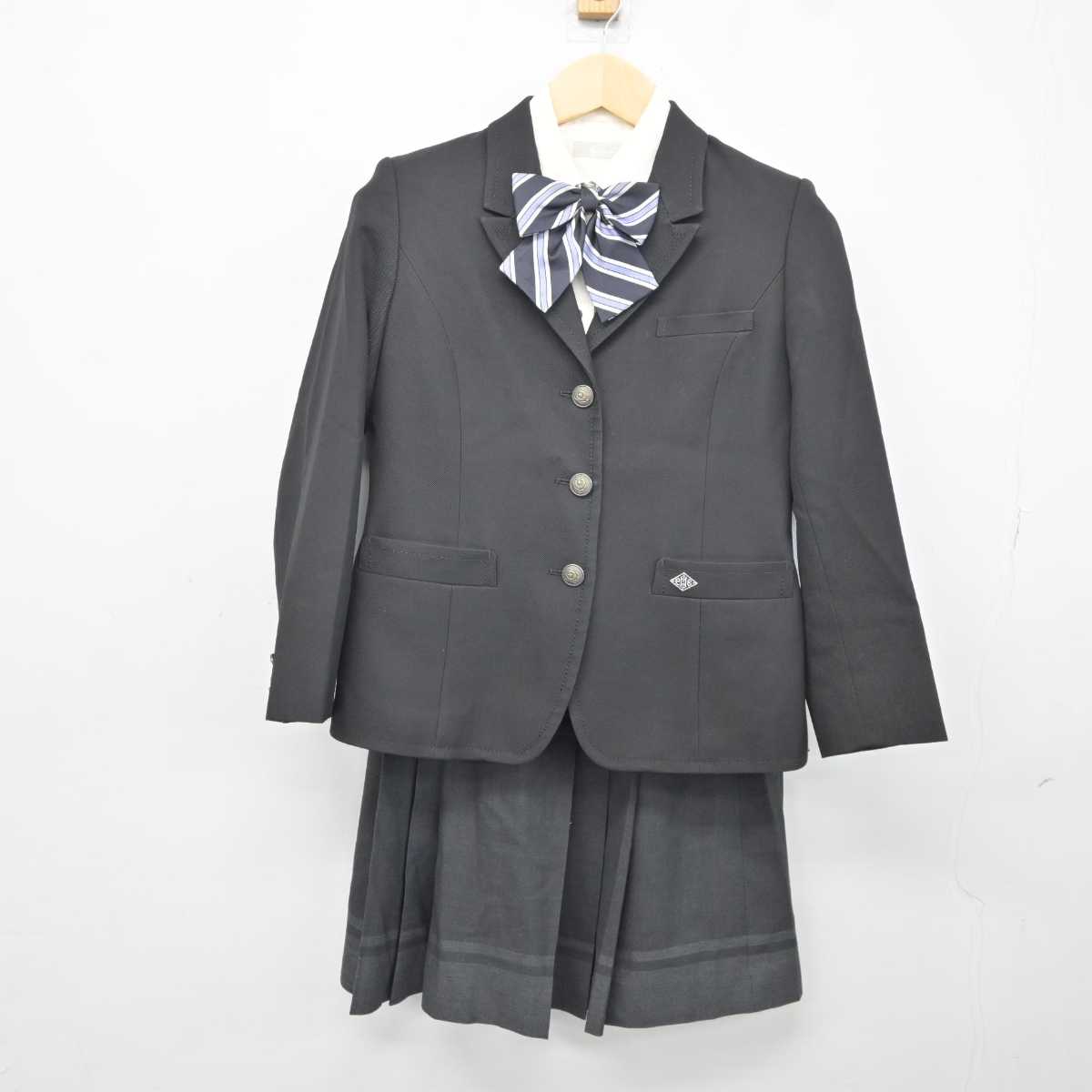 【中古】兵庫県 啓明学院中学校高等学校 女子制服 4点 (ブレザー・シャツ・スカート) sf043197