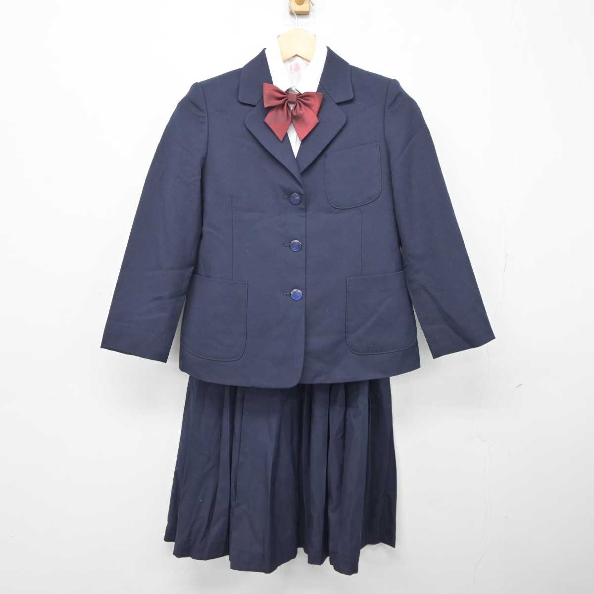 【中古】埼玉県 川口南中学校 女子制服 4点 (ブレザー・シャツ・シャツ・スカート) sf043368