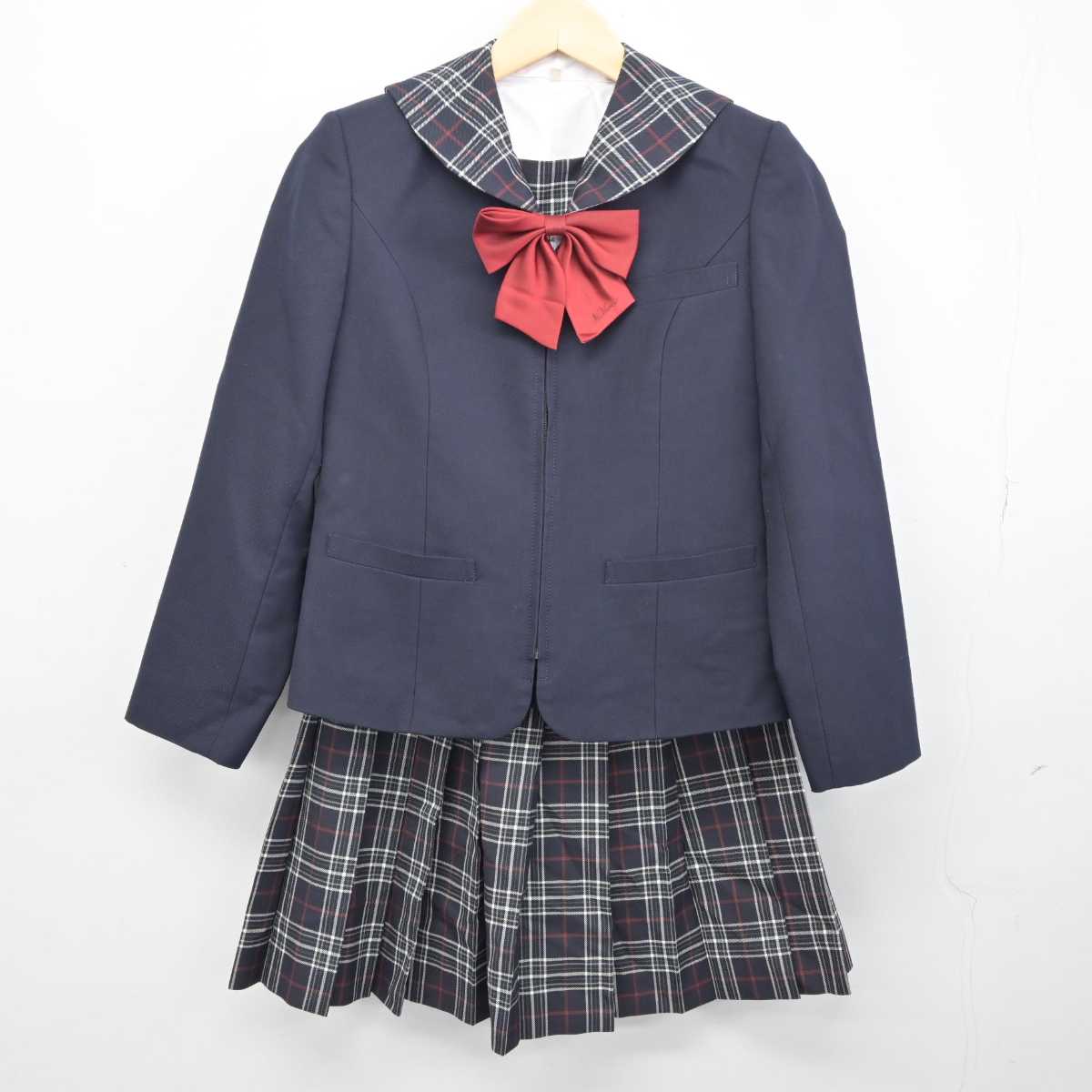 【中古】福岡県 福岡大学附属大濠中学校 女子制服 4点 (ブレザー・セーラー服・スカート) sf043569