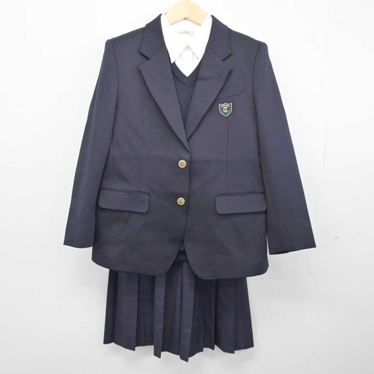 中古】新潟県 豊栄高等学校 女子制服 4点 (ブレザー・シャツ・ニットベスト・スカート) sf043593 | 中古制服通販パレイド