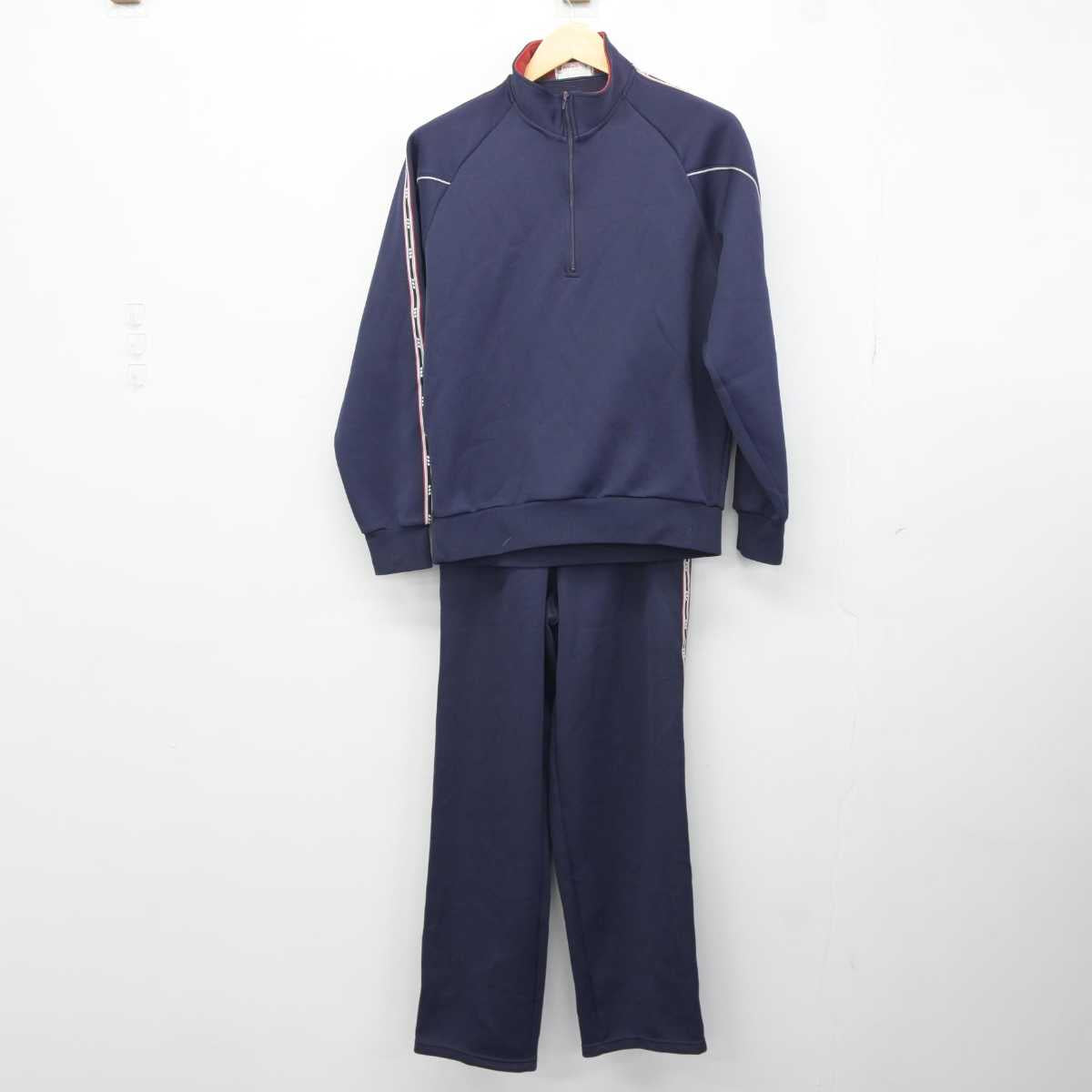 中古】岡山県 津山東中学校 女子制服 2点 (ジャージ 上・ジャージ 下