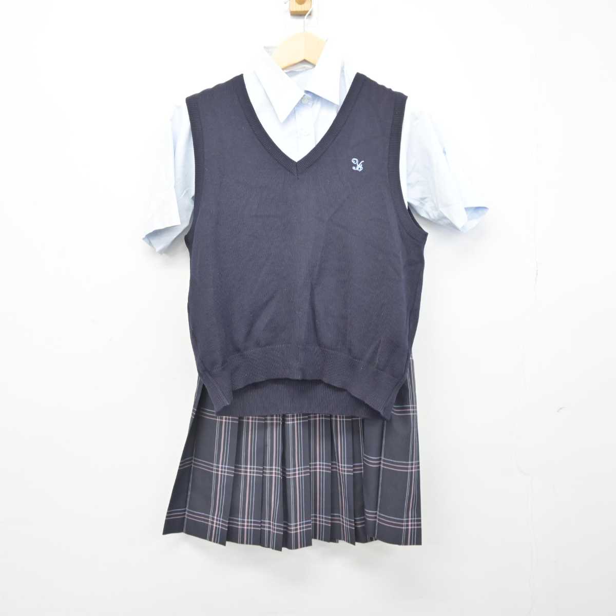 中古】東京都 八雲学園中学校高等学校 女子制服 4点 (ニットベスト・シャツ・スカート) sf044423 | 中古制服通販パレイド