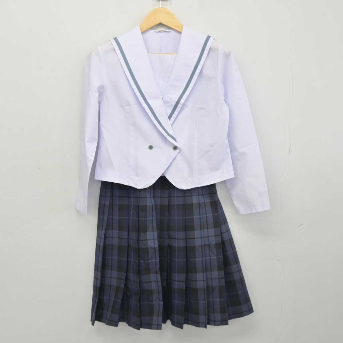 中古】秋田県 秋田中央高等学校 女子制服 3点 (セーラー服・セーラー服 