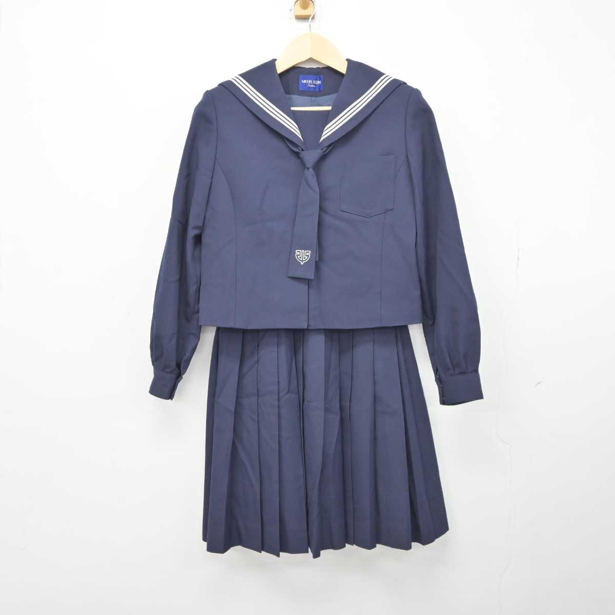 【中古】青森県 青森市立北中学校 女子制服 3点 (セーラー服・スカート) sf044692