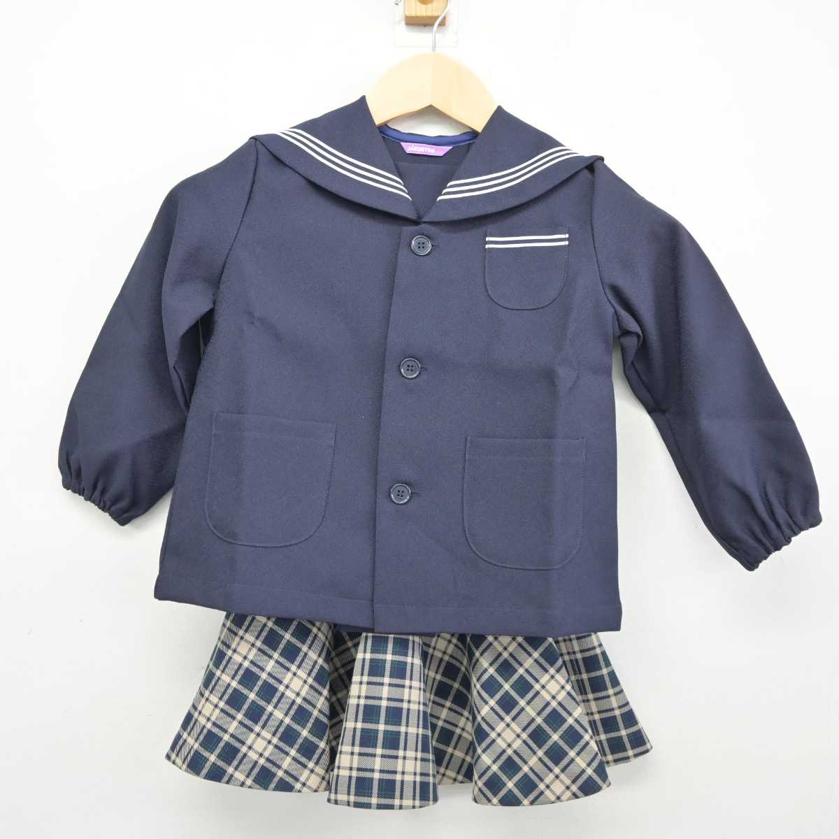 中古】群馬県 しょうび第一幼稚園 女子制服 2点 (セーラー服・スカート