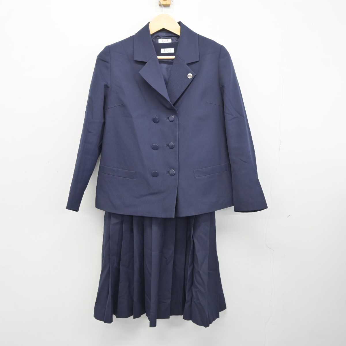 【中古】茨城県 水戸第二高等学校 女子制服 3点 (ブレザー・ジャンパースカート) sf044875