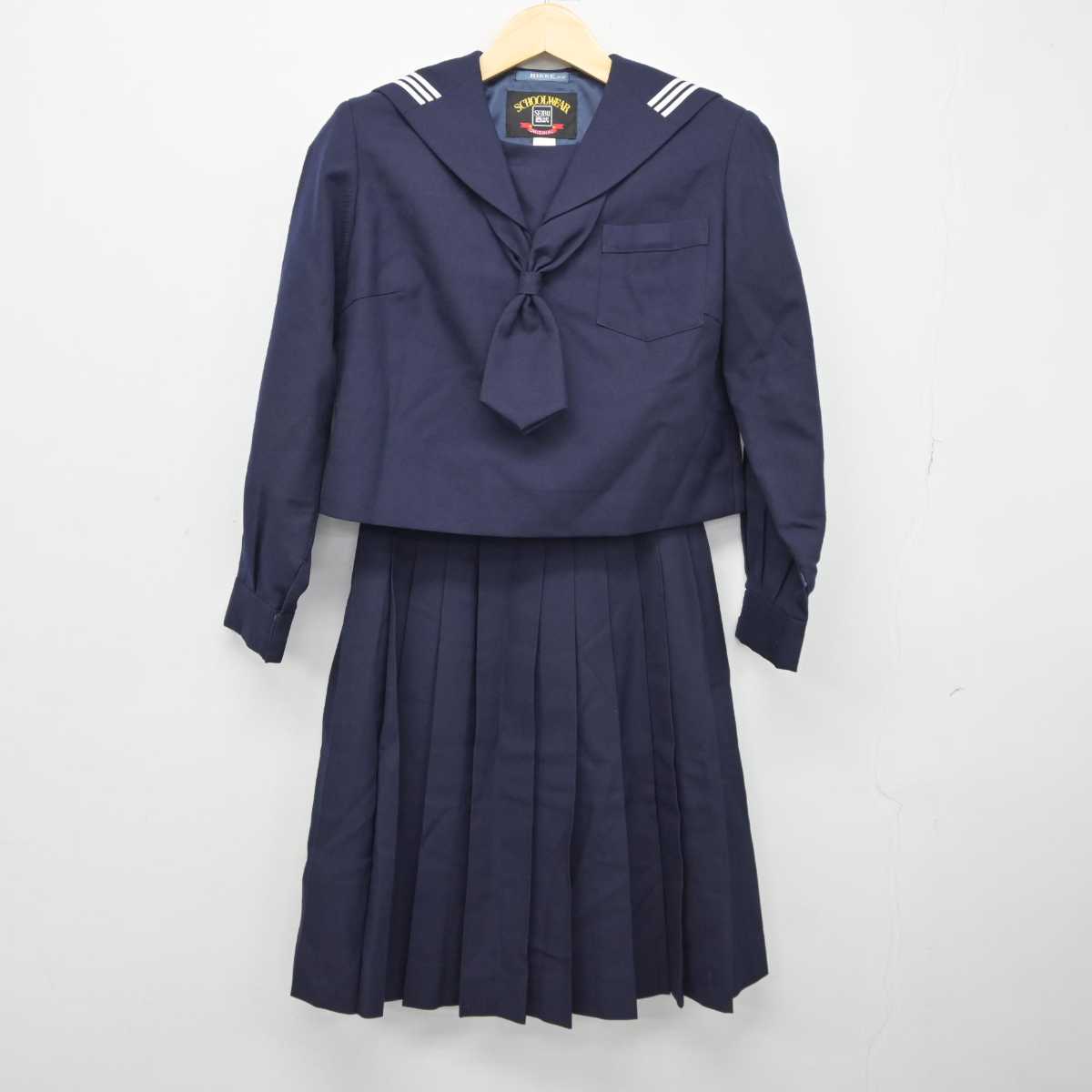 中古】東京都 川村中学校高等学校 女子制服 2点 (セーラー服