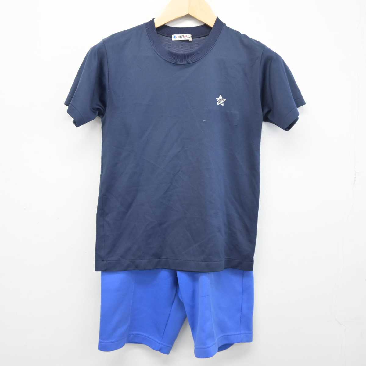 M951/Y(中古)福島県 白沢中学校 [体操着 制服市場 4点] [半袖：S/M] [