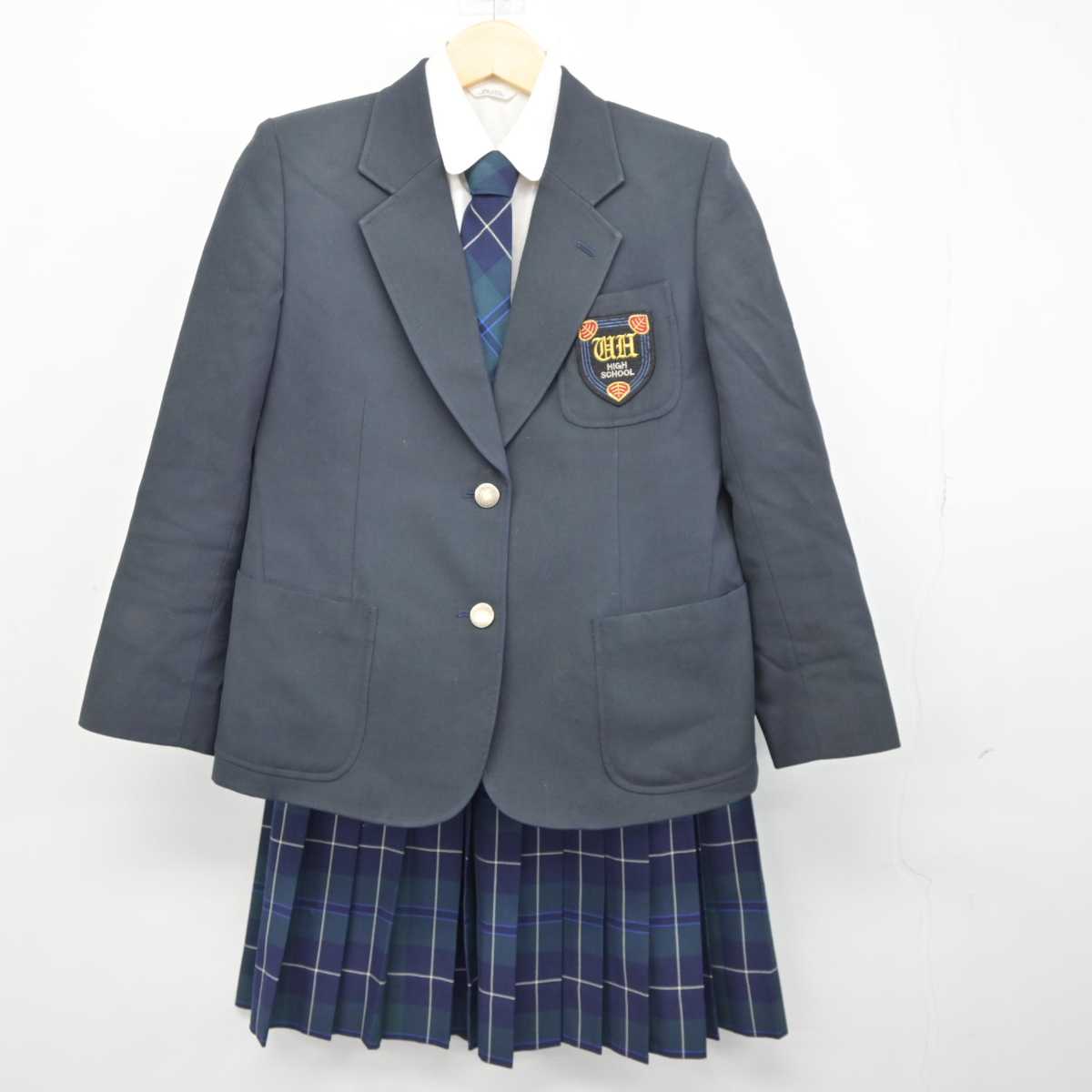 中古】栃木県 宇都宮白楊高等学校 女子制服 4点 (ブレザー・シャツ