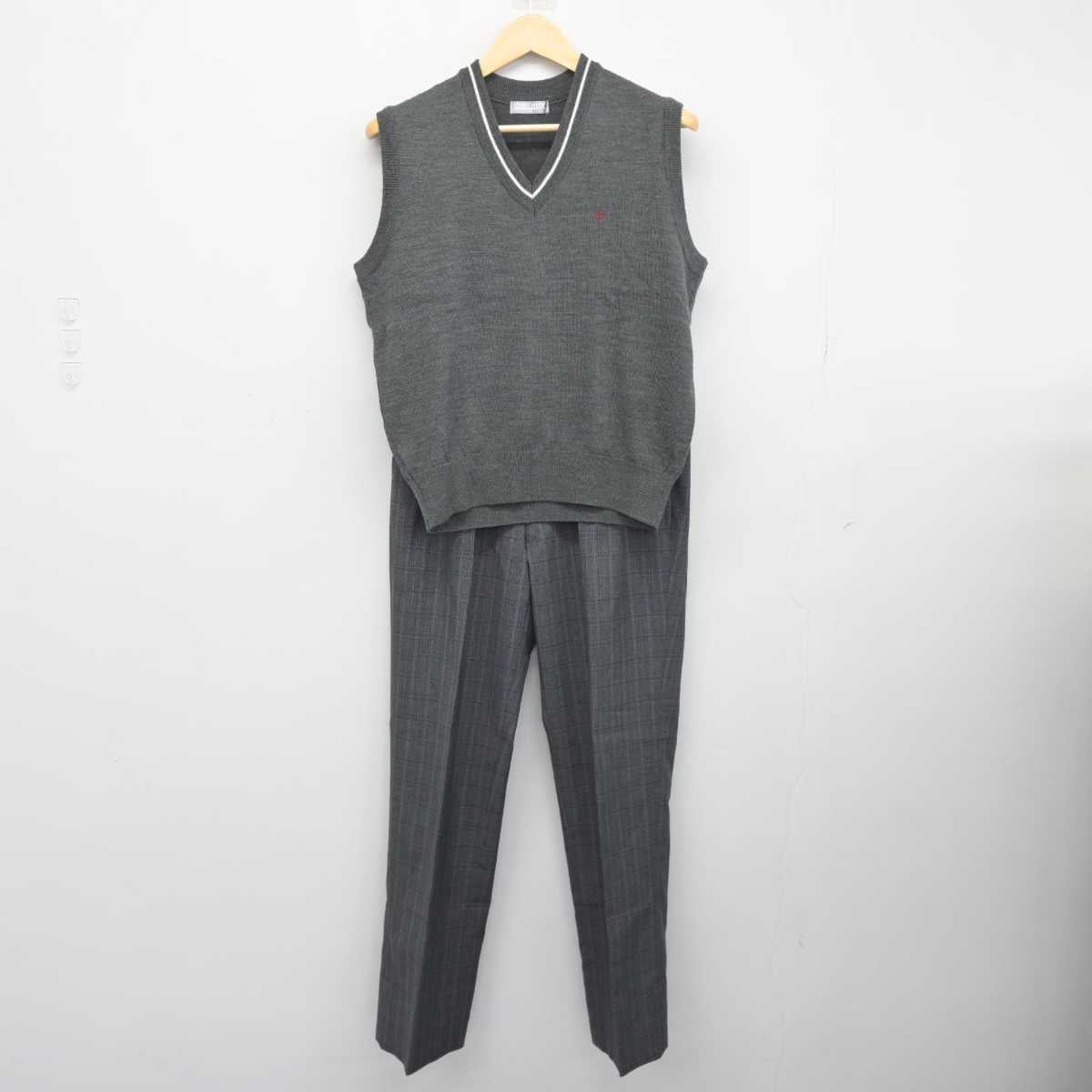 中古】奈良県 奈良育英中学校高等学校 男子制服 2点 (ニット