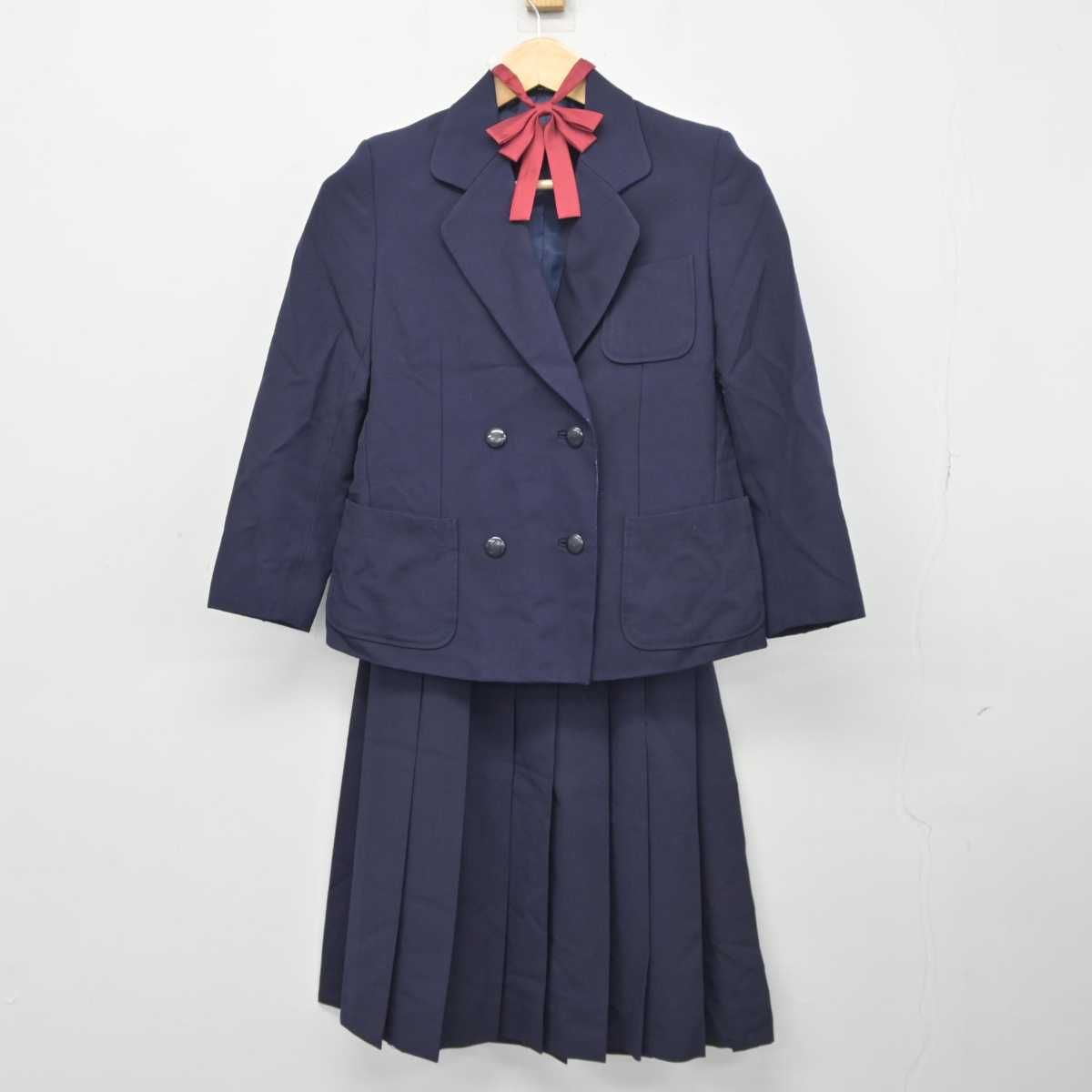 【中古】群馬県 高崎市立高南中学校 女子制服 4点 (ブレザー・ベスト・スカート) sf045557