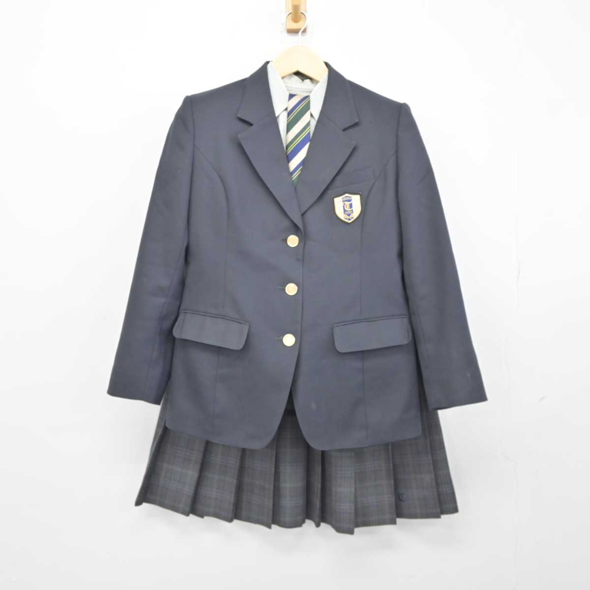 中古】茨城県 土浦工業高等学校 女子制服 4点 (ブレザー・シャツ