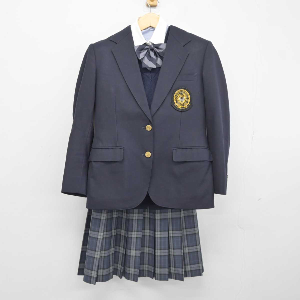 中古】東京都 東京成徳大学高等学校 女子制服 5点 (ブレザー