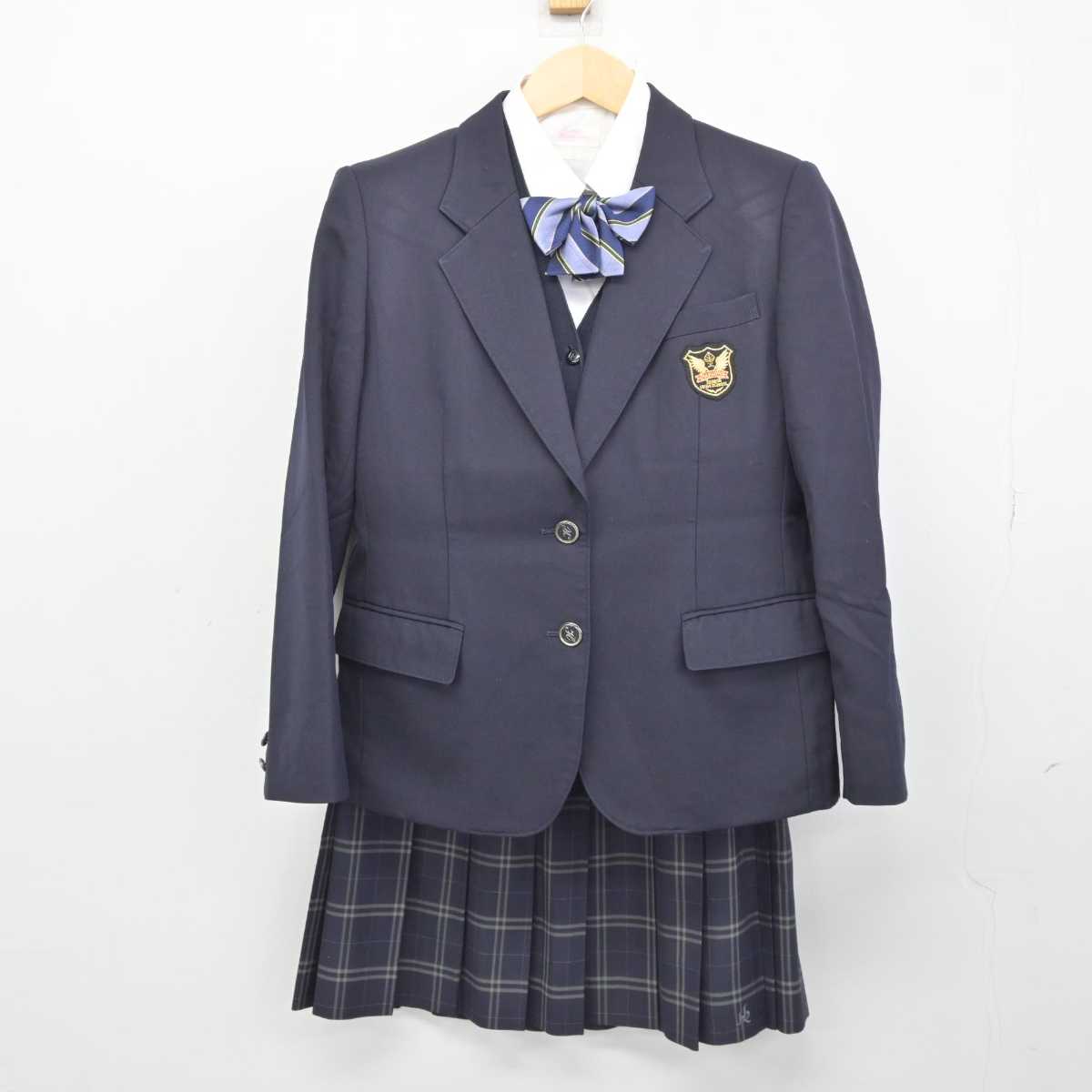 【中古】千葉県 柏陵高等学校 女子制服 5点 (ブレザー・ニット・シャツ・スカート) sf045711