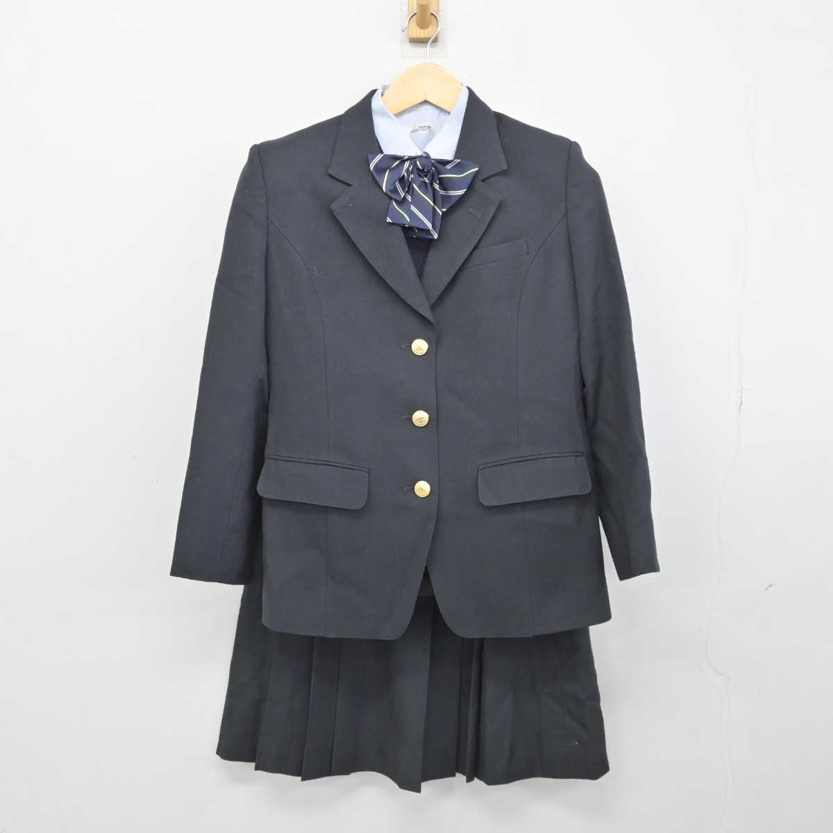 【中古】北海道 市立札幌旭丘高等学校 女子制服 5点 (ブレザー・ニット・シャツ・スカート) sf045759