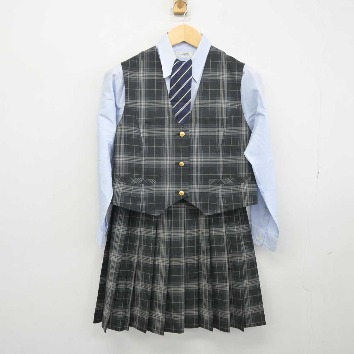 中古】北海道 市立札幌旭丘高等学校 女子制服 4点 (ベスト 中古】北海道 市立札幌旭丘高等学校 女子制服 4点 (ベスト