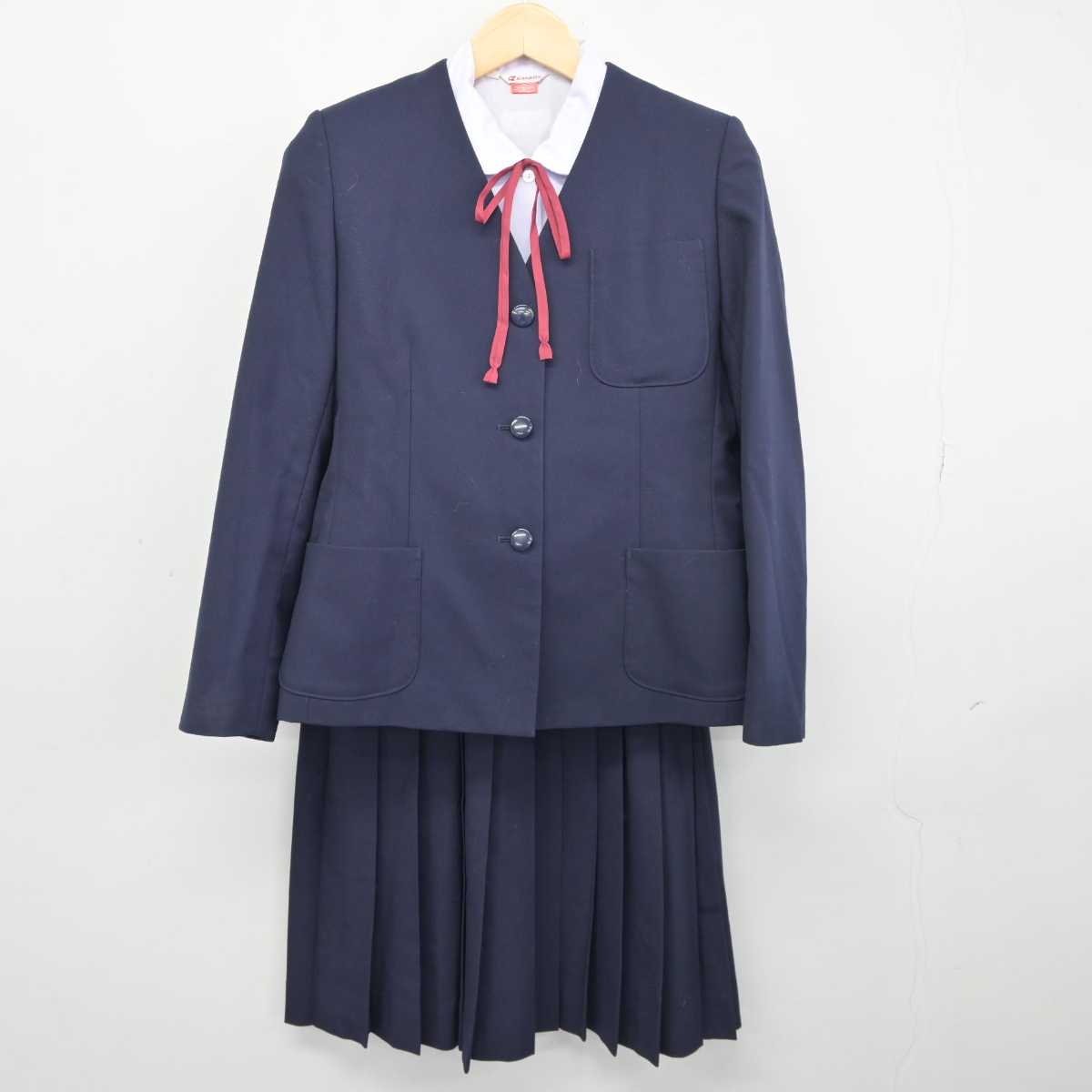 中古】千葉県 蘇我中学校 女子制服 5点 (ブレザー・ベスト・シャツ・スカート) sf045941 | 中古制服通販パレイド